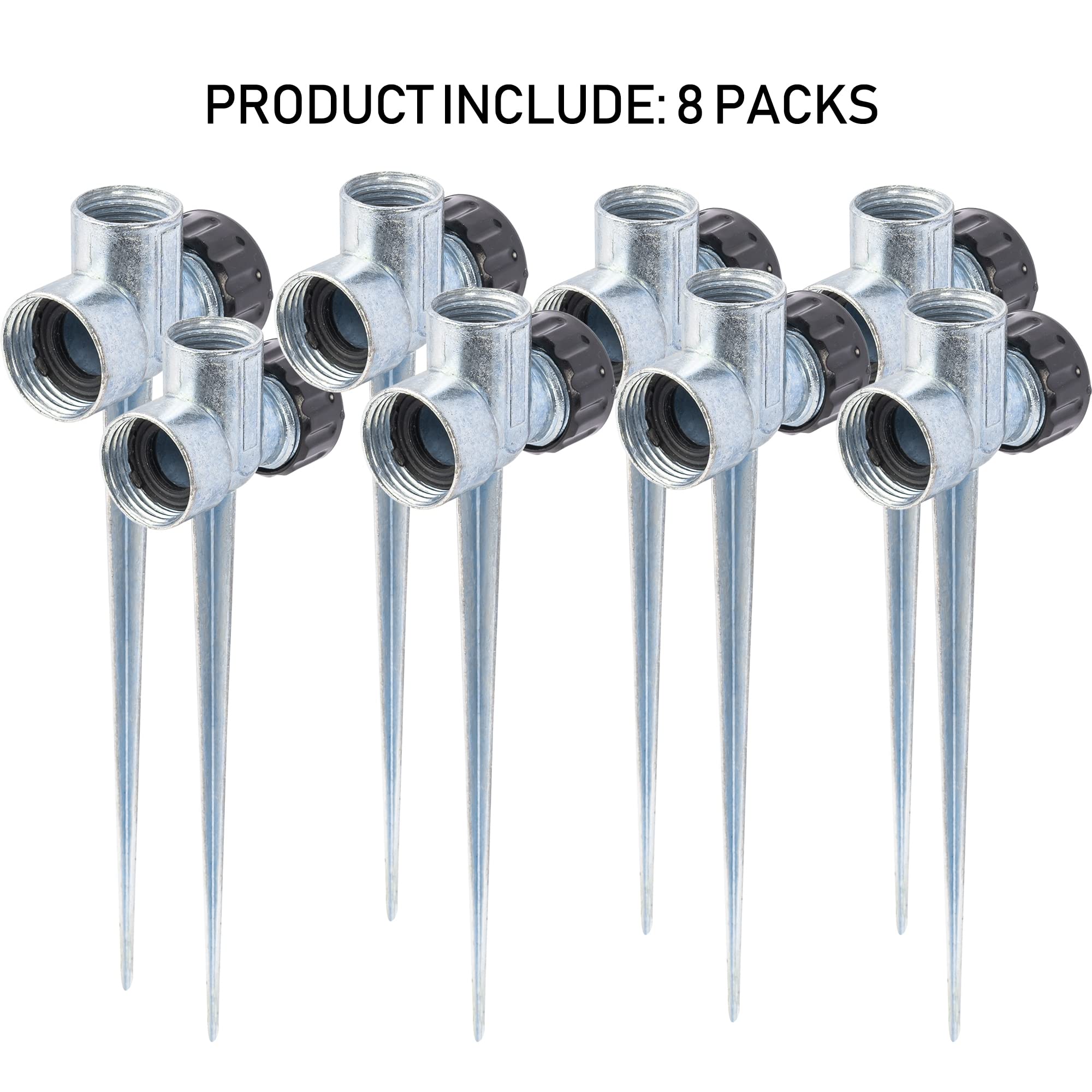 Hourleey 8-pack arranged across a yard for flexible watering.