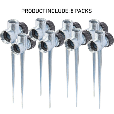 Hourleey 8-pack arranged across a yard for flexible watering.
