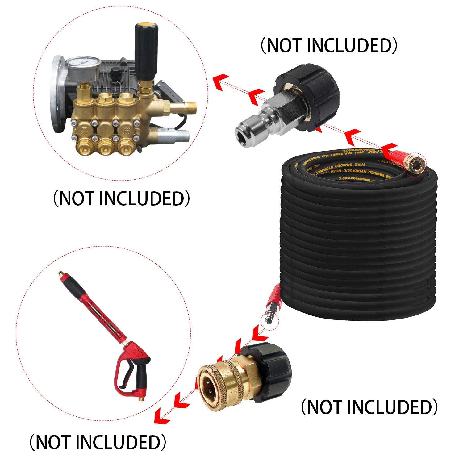 Hourleey stainless steel plug and fitting ensure secure attachment.