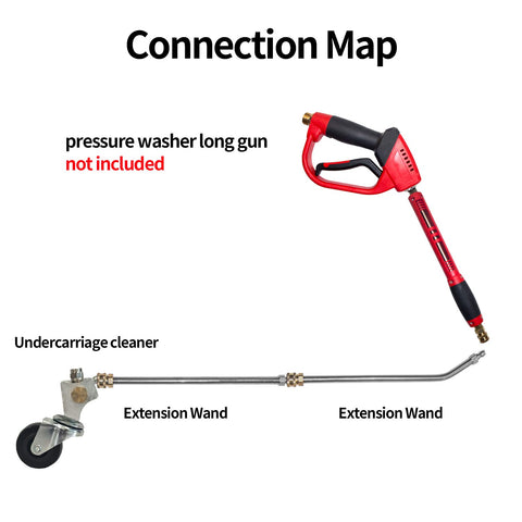 Hourleey undercarriage cleaner with four nozzles boosts cleaning efficiency.