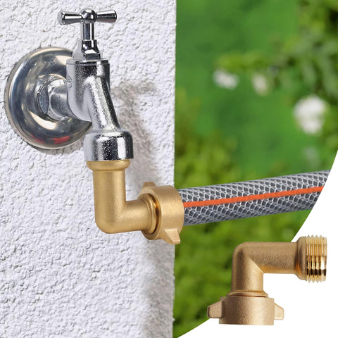 Hourleey 3/4 inch elbow includes rubber washers for a secure seal.