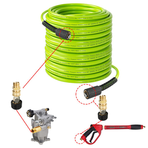 Hourleey weather-resistant hose stays flexible in sun and cold for everyday cleaning tasks.