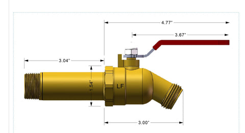 House Mods HMP011 304 stainless ball valve for durable, smooth drainage performance.