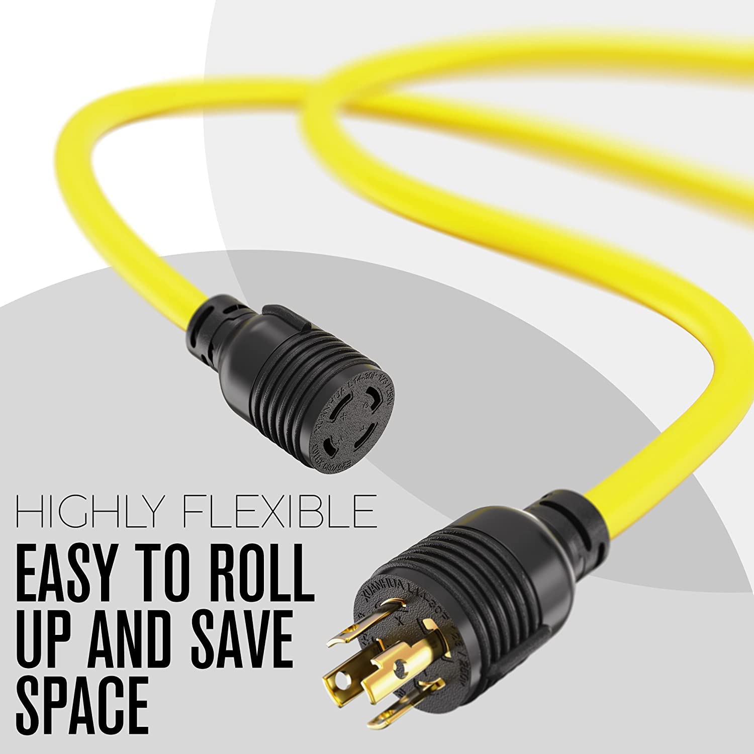 Houseables all-weather cord ready for outdoor use in any weather.