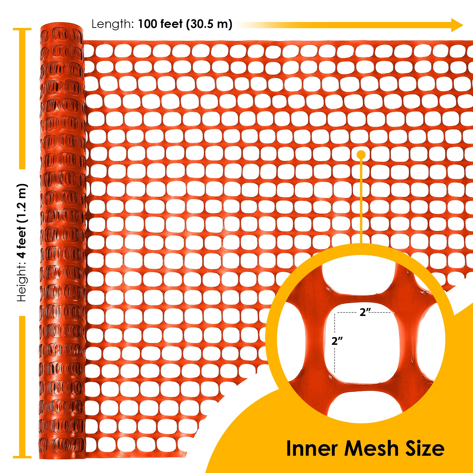 Houseables barrier netting in orange for garden protection and visibility
