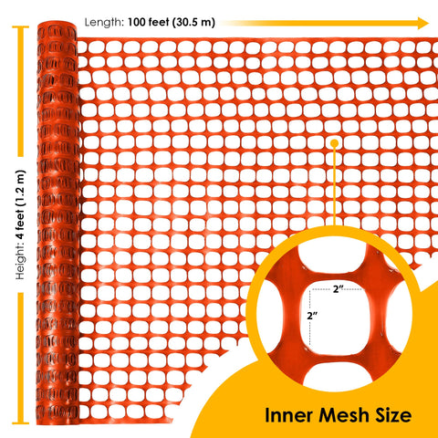 Houseables barrier netting in orange for garden protection and visibility