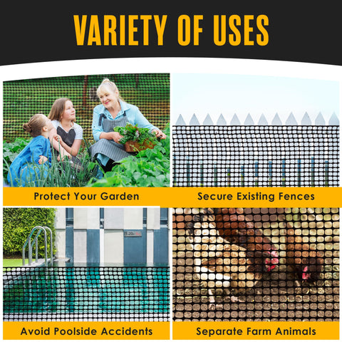Houseables easy-install fence netting is quick to secure with staples or zip ties