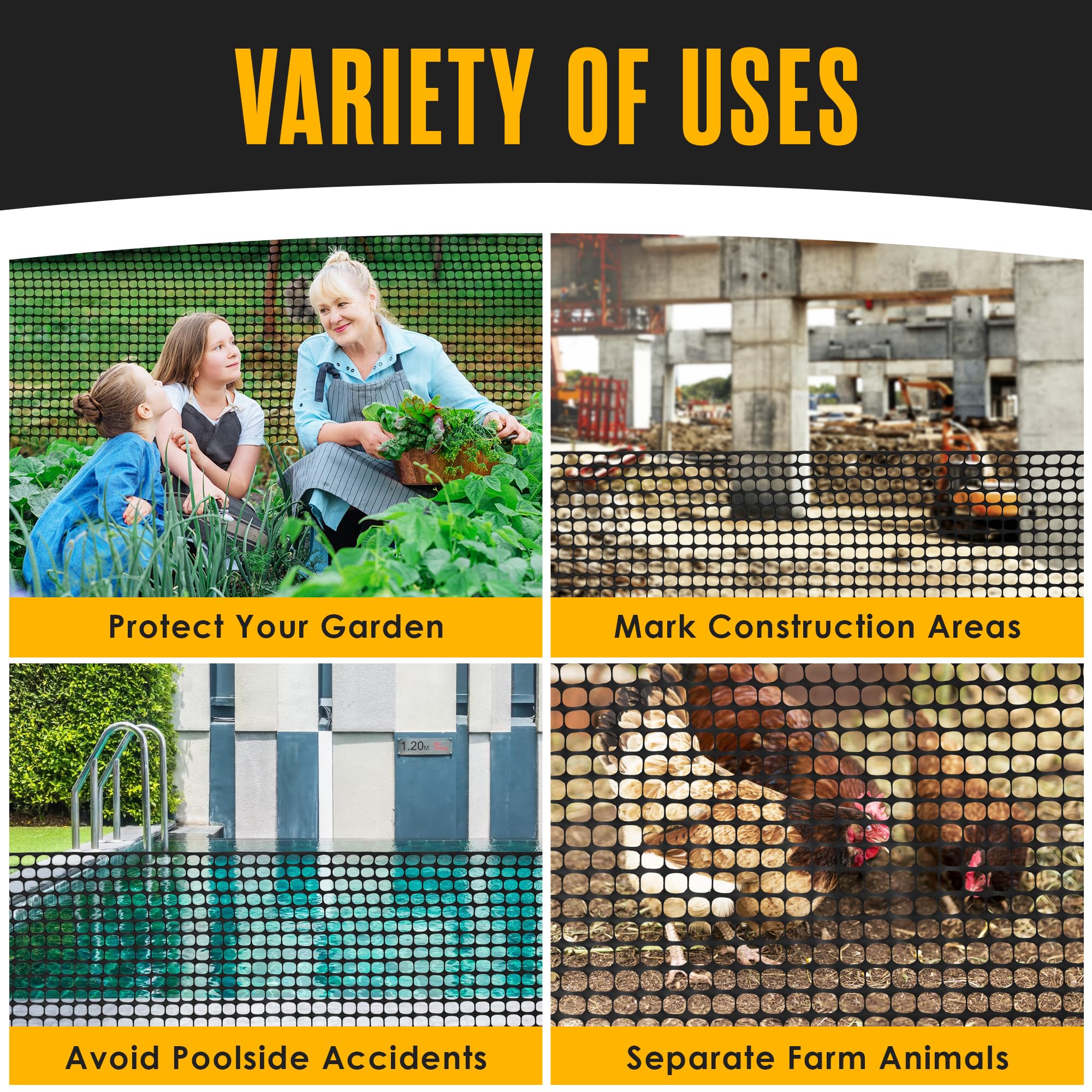 Houseables easy-install fence roll with posts concept for quick setup