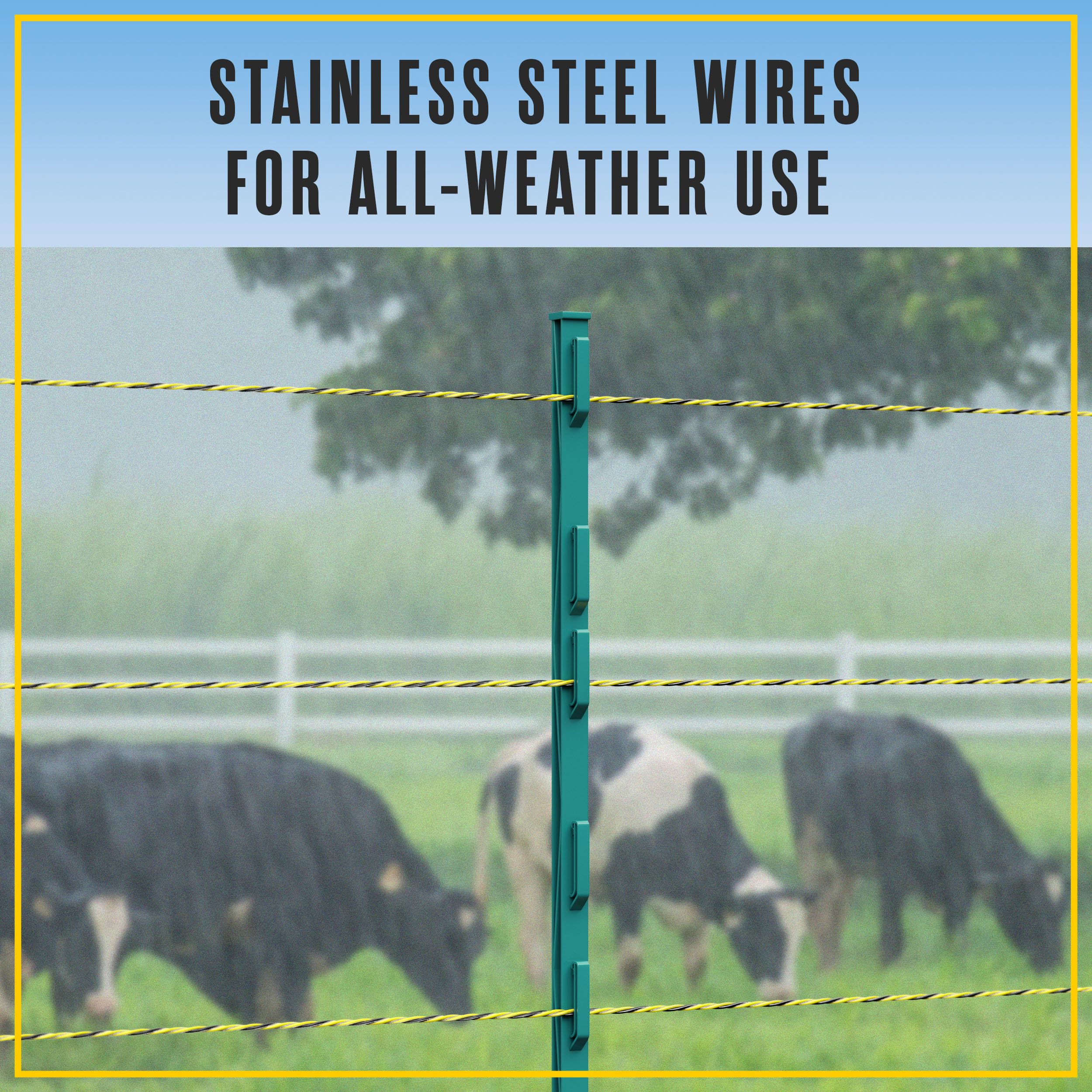 Houseables UV and rust resistant fence wire for outdoor durability