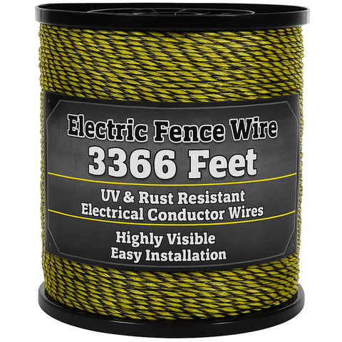 Houseables electric fence wire spool for easy containment in large pastures
