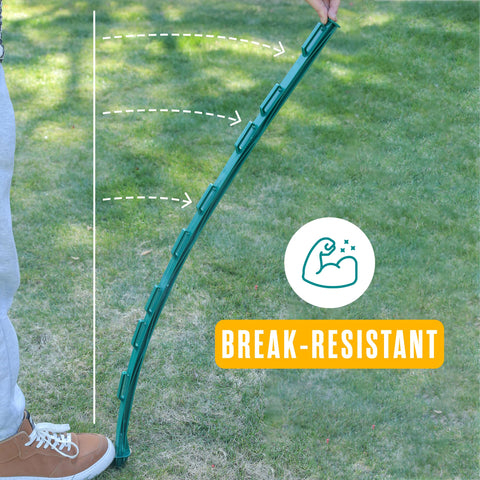 Houseables galvanized metal stake provides durable ground support.