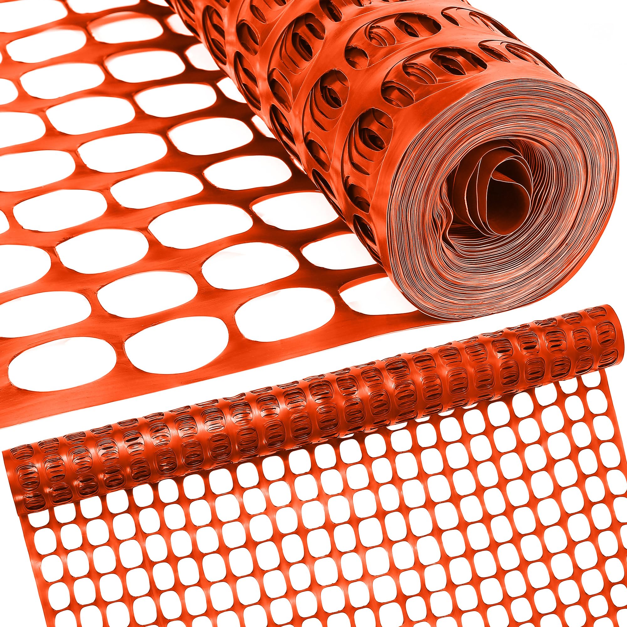 Houseables orange plastic mesh fence for quick garden skirting and visual boundary