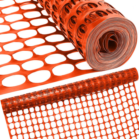 Houseables orange plastic mesh fence for quick garden skirting and visual boundary