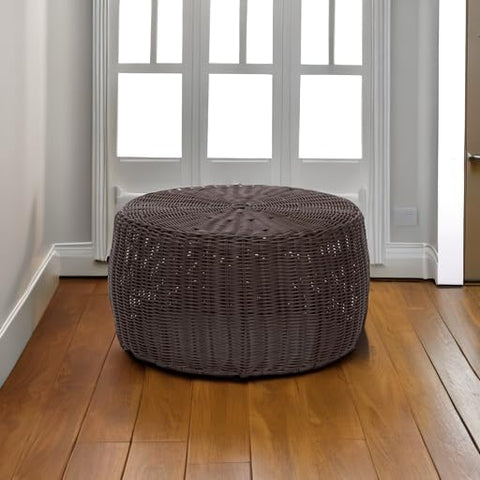 Basket-mode design stores throws or blankets for quick tidy-ups.