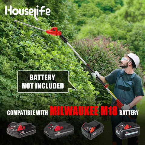 Houselife adjustable head at 150 degrees enables versatile hedge shaping