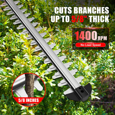 Houselife 22-inch hedge trimmer delivers smooth cuts with low vibration