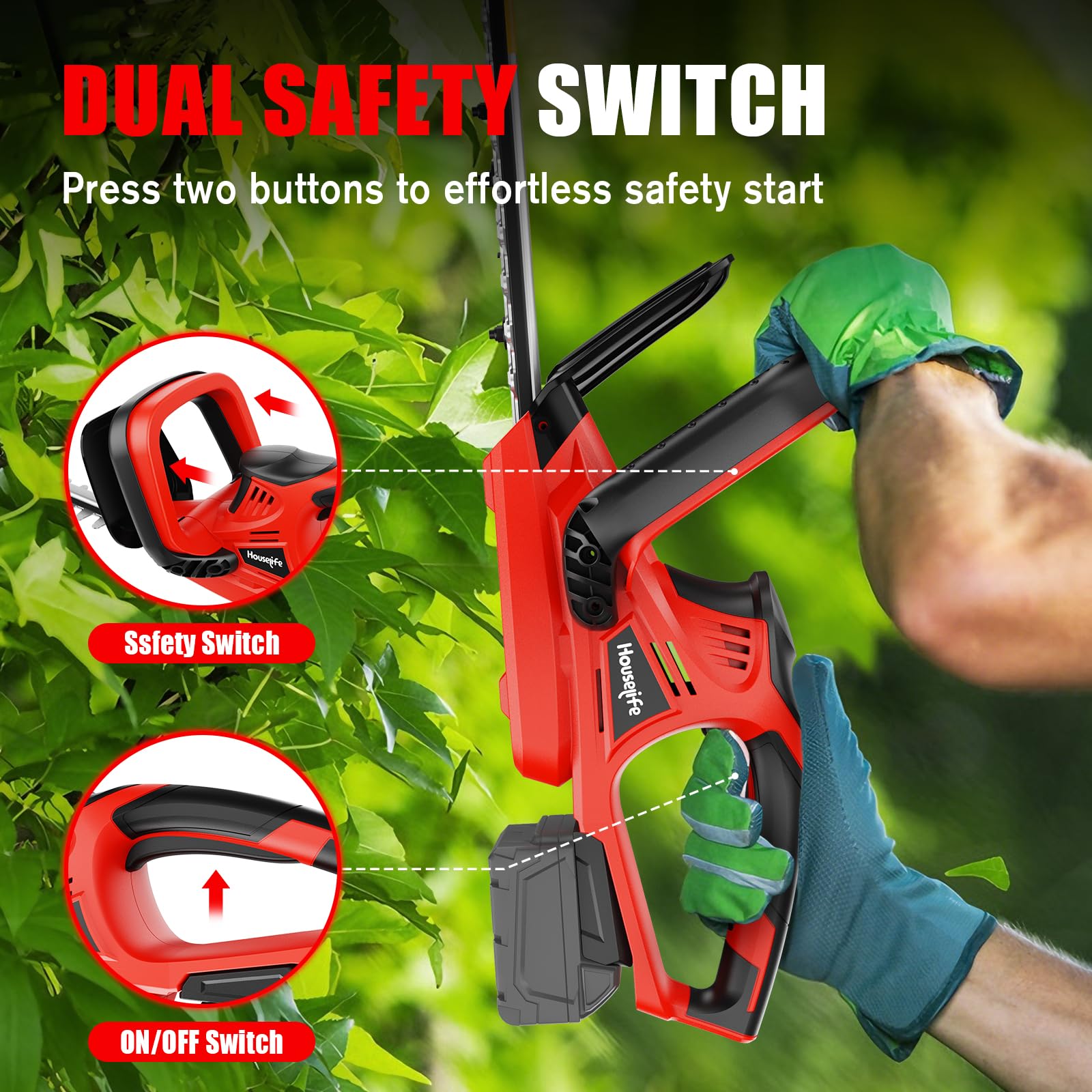Houselife 5/8-inch cutting capacity handles boxwood and dense hedges
