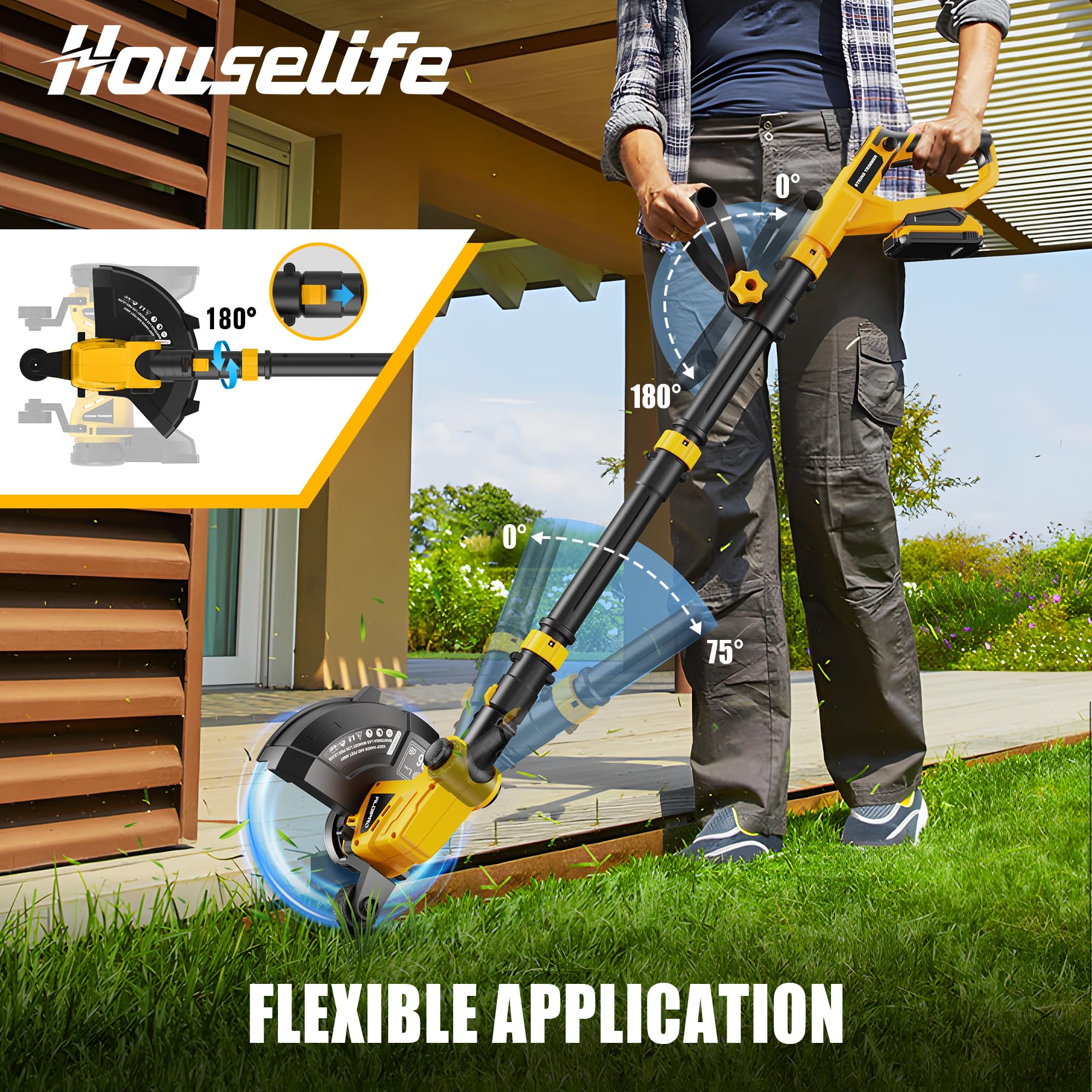Houselife cordless 3in1 leaf blower clears leaves with 400 CFM power