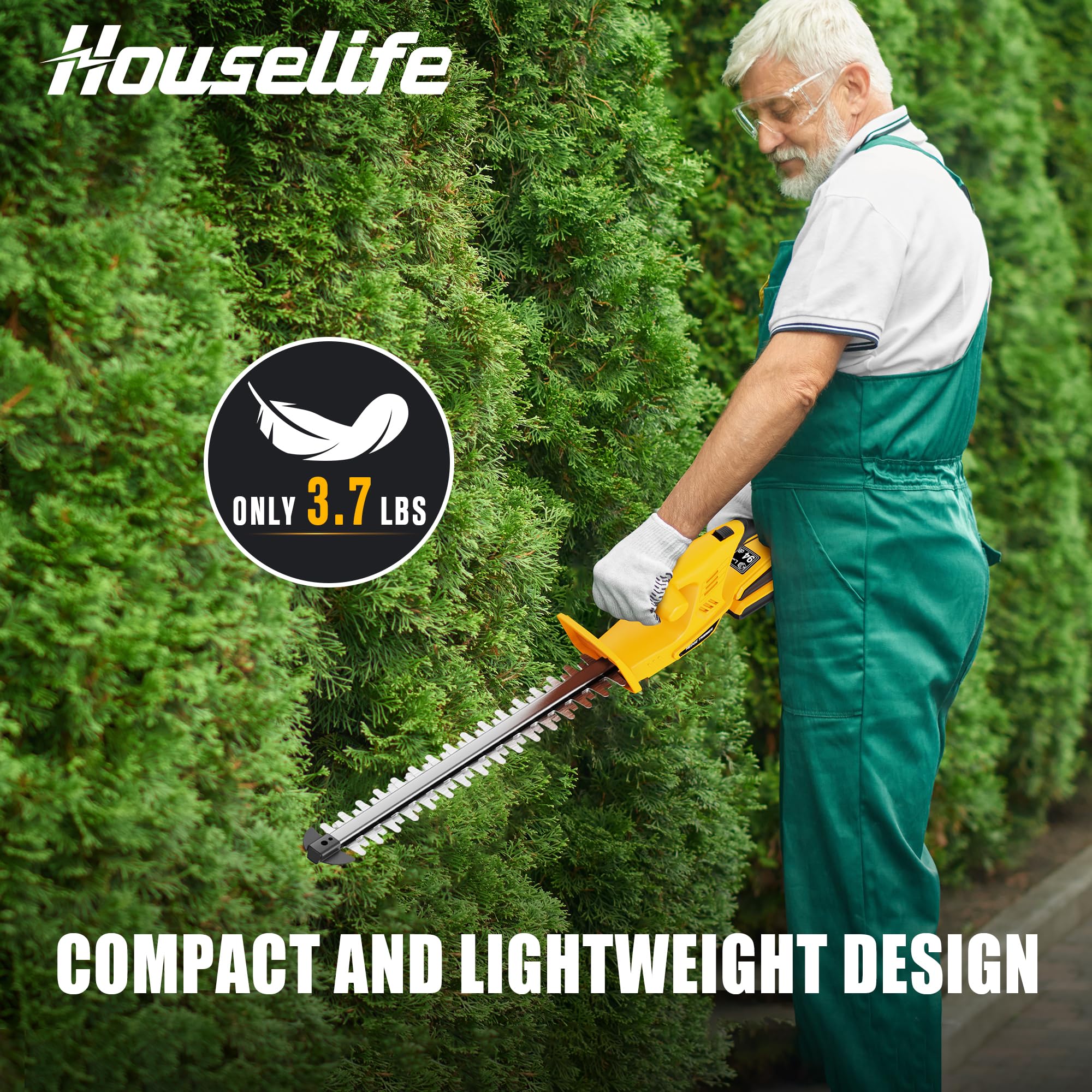 Houselife dual safety lock adds safe startup during trimming