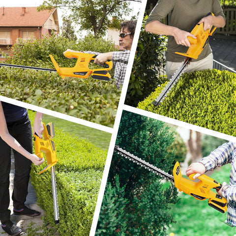 Houselife hedge trimmer in garden use demonstrates easy yard maintenance