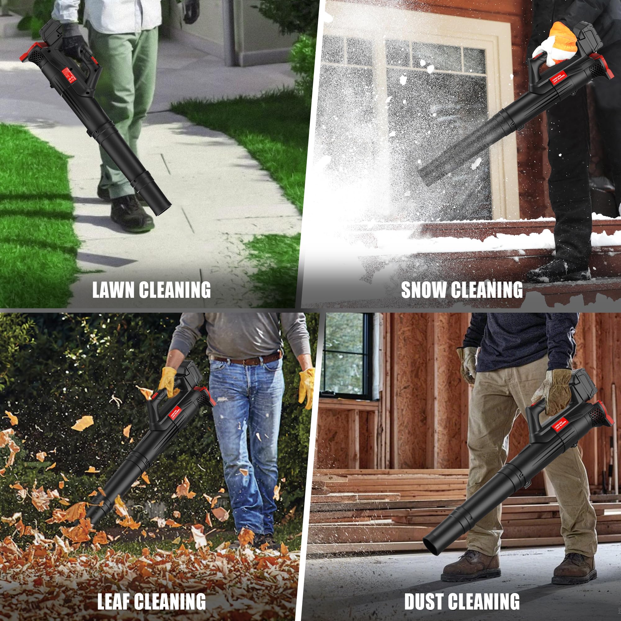 All-season outdoor helper for lawn care and light snow tasks