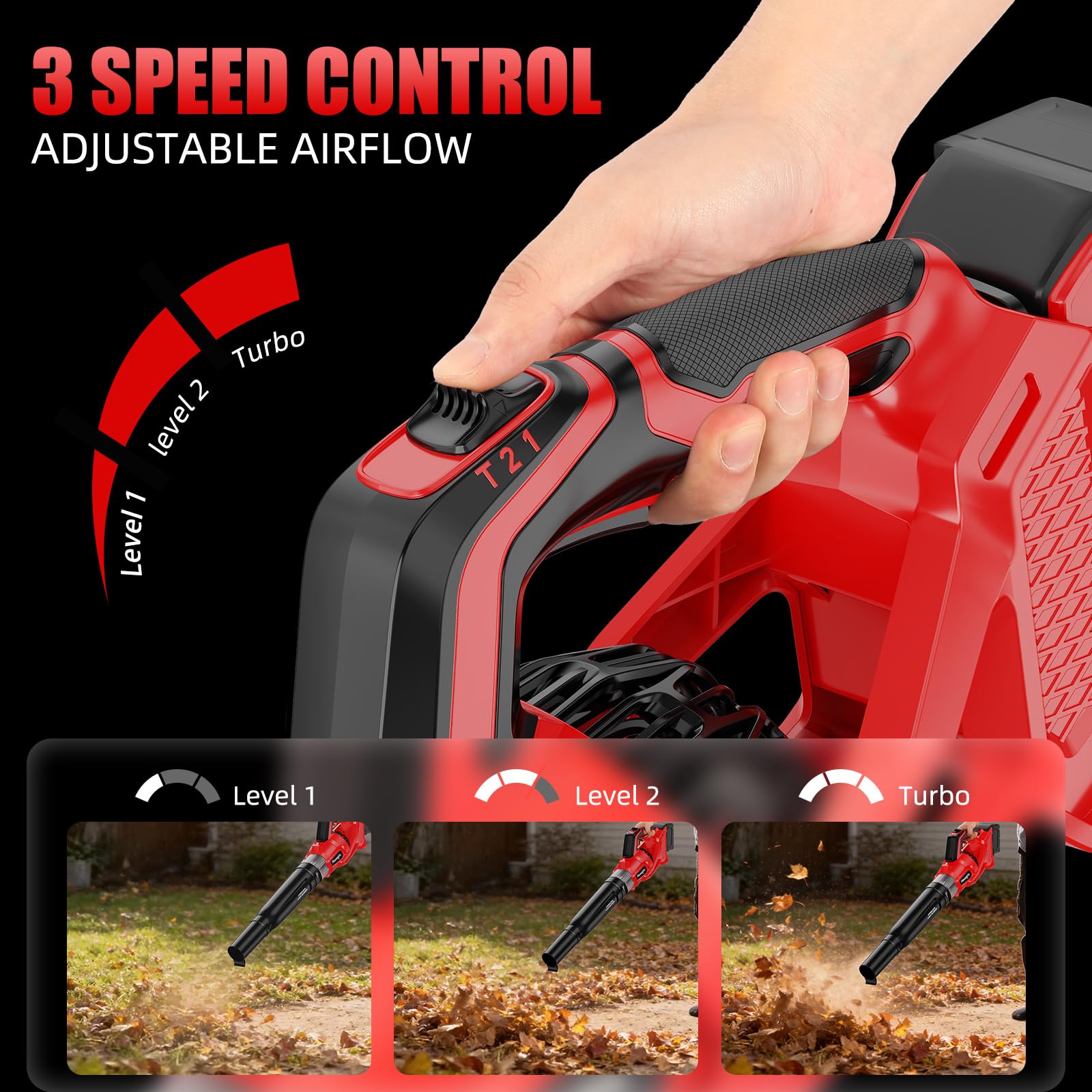 Houselife leaf blower with ergonomic grip and 3.3 lb weight.