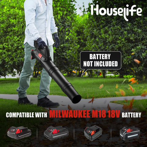 Houselife blower used one-handed for comfortable yard cleanup
