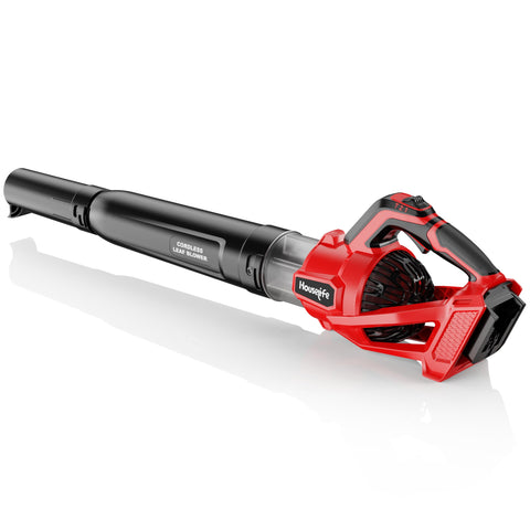 Houselife leaf blower showing M18 compatibility for seamless Milwaukee battery use.