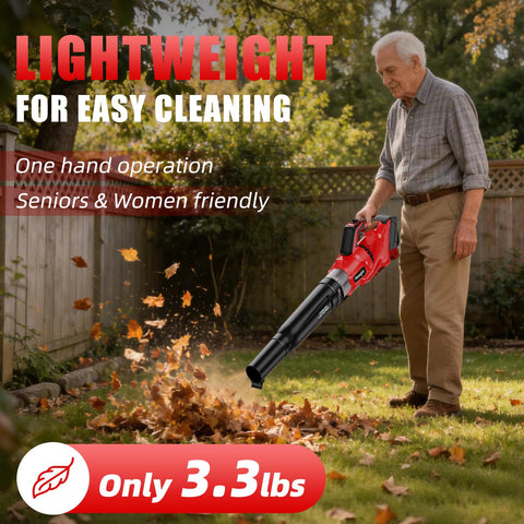 Houselife blower in turbo mode for tough cleanup tasks.