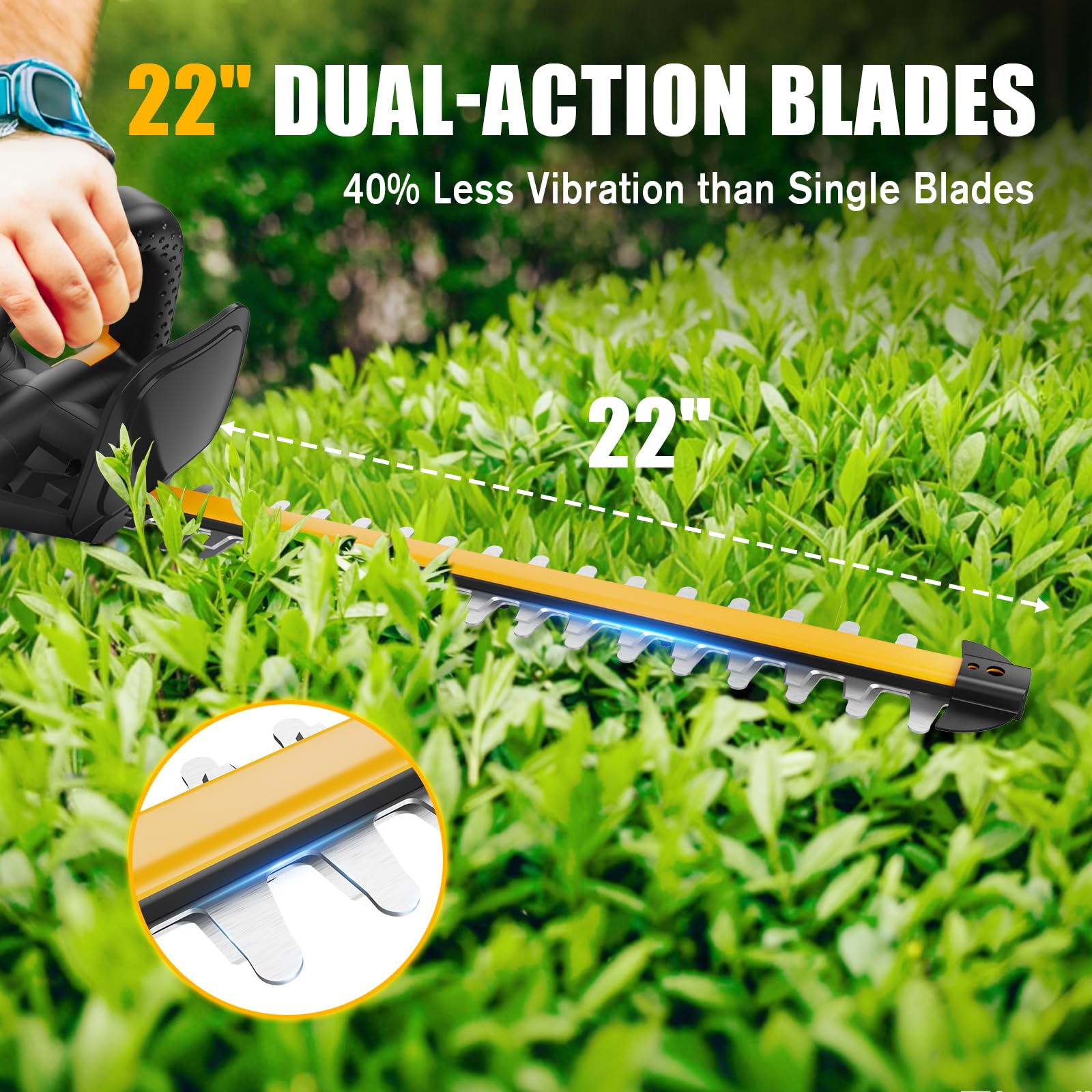 Lightweight 4.4 lb design reduces fatigue during yard work.