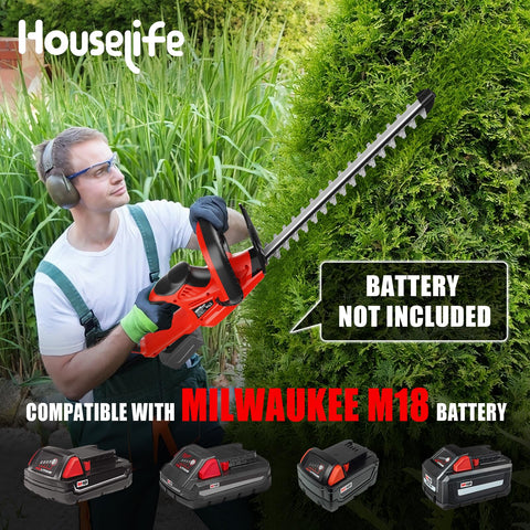 Houselife M18 battery-compatible tool-only hedge trimmer fits your existing system