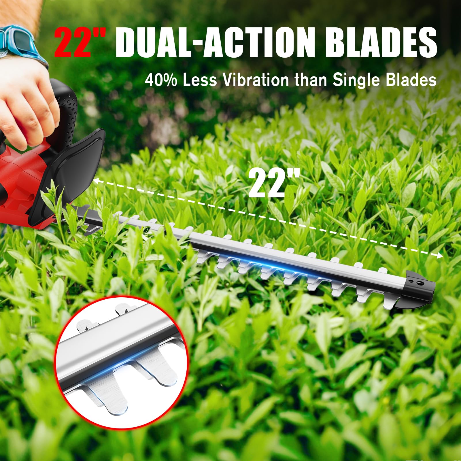 Houselife pure copper motor hedge trimmer for stable torque