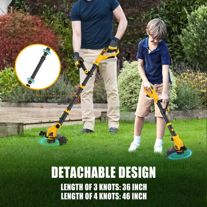 Houselife rotating head enables efficient trimming around sidewalks and fences.