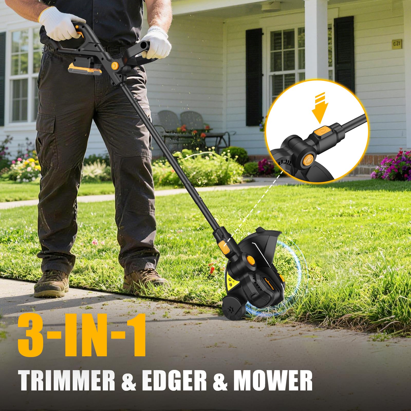 Houselife ultra-lightweight 4.2 lb design minimizes arm fatigue