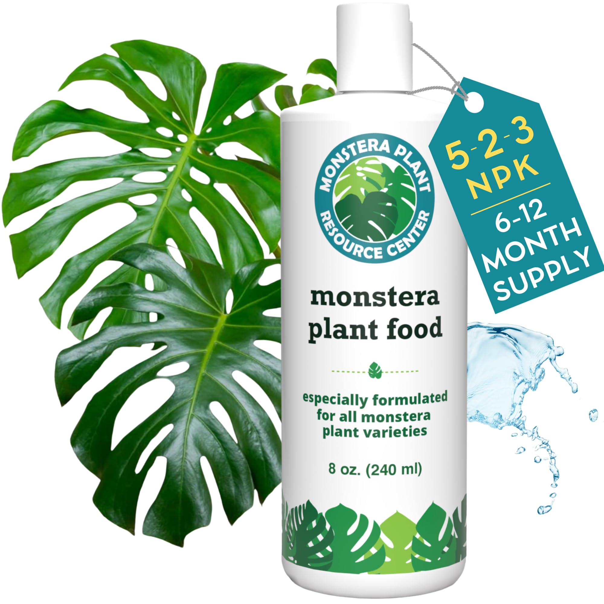 HOUSEPLANT RESOURCE CENTER Monstera bottle-dilution shows easy nutrient mixing for healthy growth