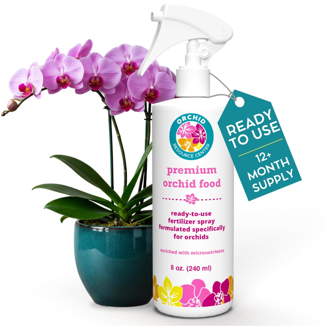 Houseplant Resource Center orchid fertilizer spray bottle boosts healthy growth.