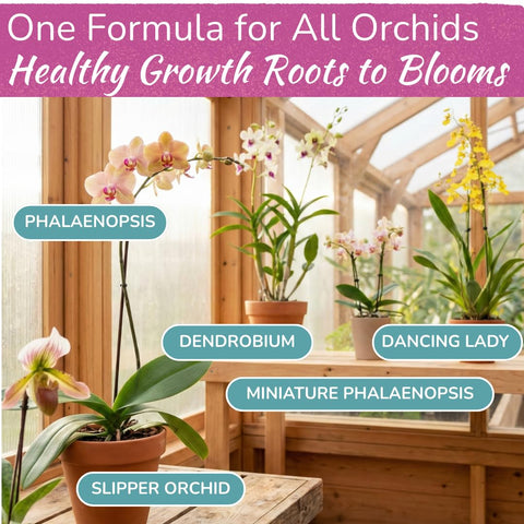 Houseplant Resource Center orchid roots stay healthy with spray application.