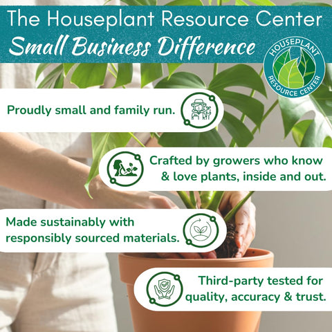 HOUSEPLANT RESOURCE CENTER reusable resealable bag preserves soil freshness.