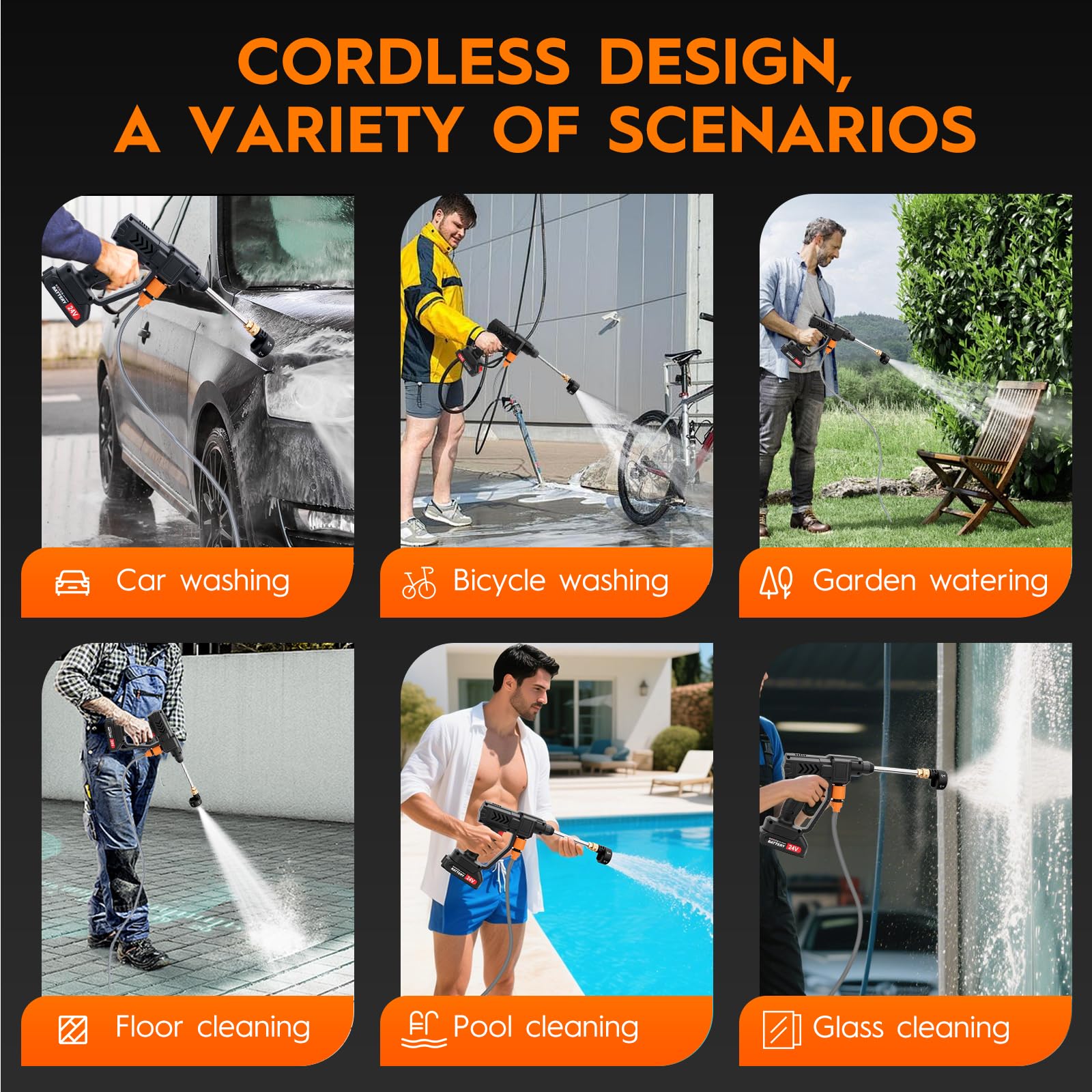 Housiwill 16.4ft hose with filter keeps water clean during cleaning.