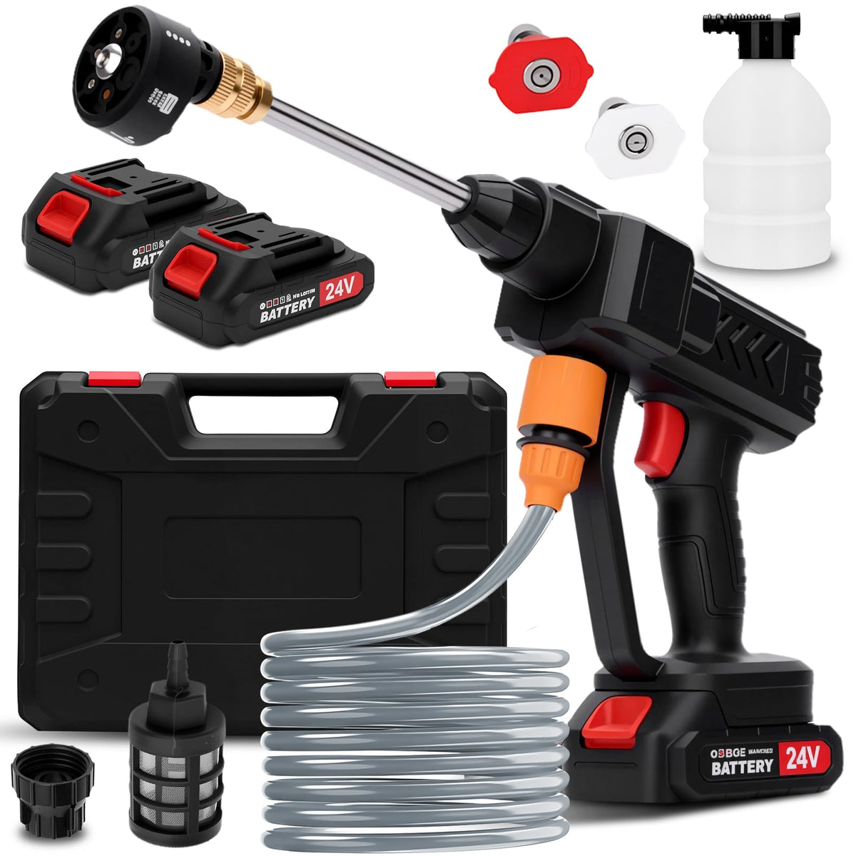 Housiwill cordless pressure washer for outdoor cleaning, compact and powerful.
