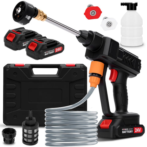 Housiwill cordless pressure washer for outdoor cleaning, compact and powerful.