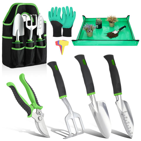 Housolution 8-piece garden tool with trowel for precise planting and soil prep