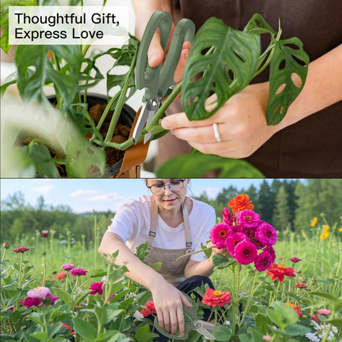 Housolution avocado-green finish adds style to gardening toolkit.