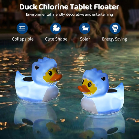 Housolution chlorine tablet floater with light provides decorative, safe water sanitation