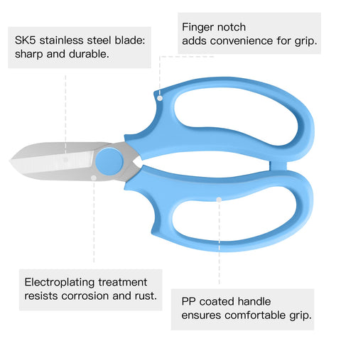 Housolution Flower Scissors easy maintenance after use with simple cleaning and light oiling.