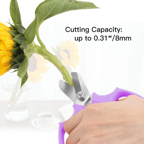Housolution Flower Scissors ergonomic handle highlights comfortable grip for extended pruning sessions.