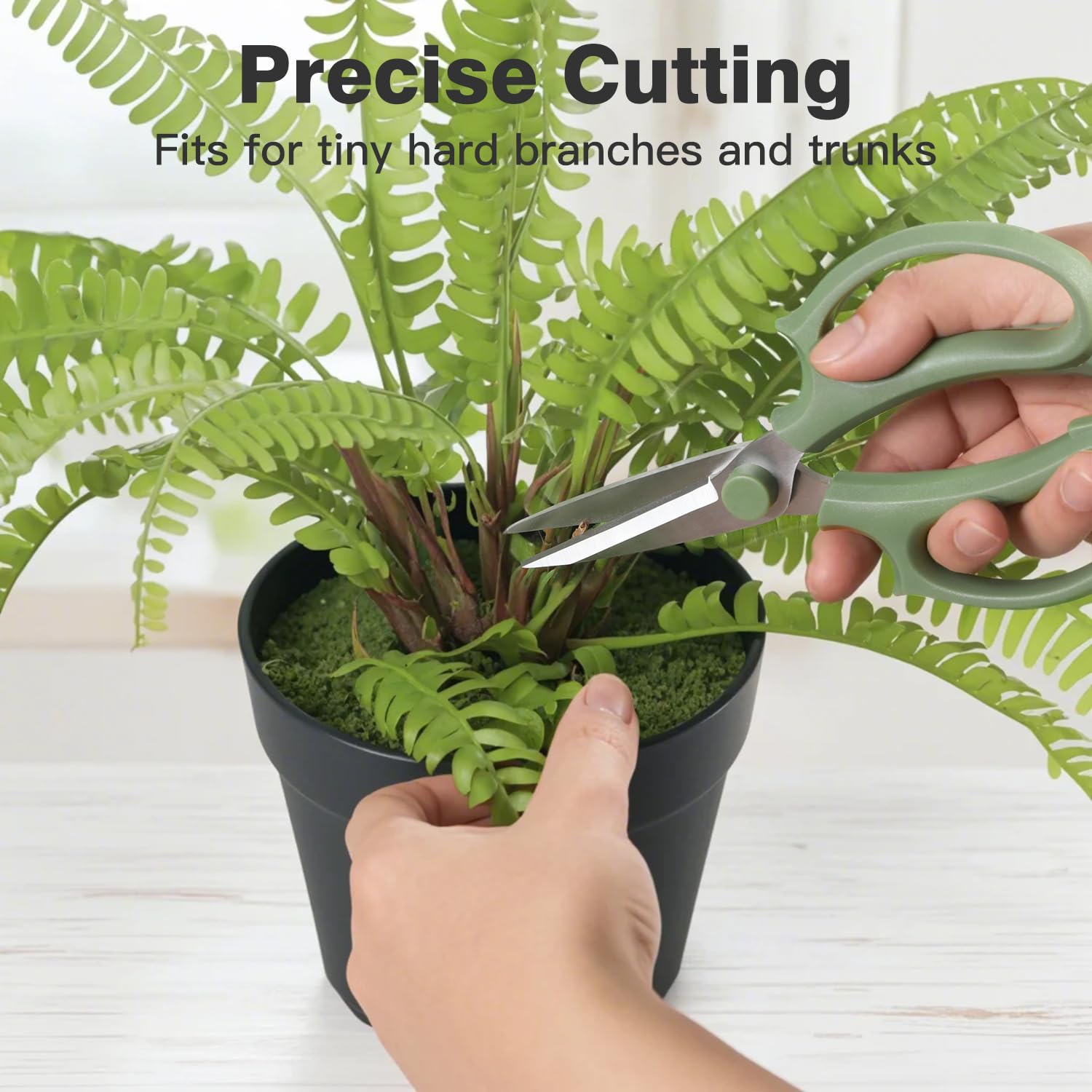 Housolution Flower Scissors ergonomic handle with non-slip grip for comfortable gardening