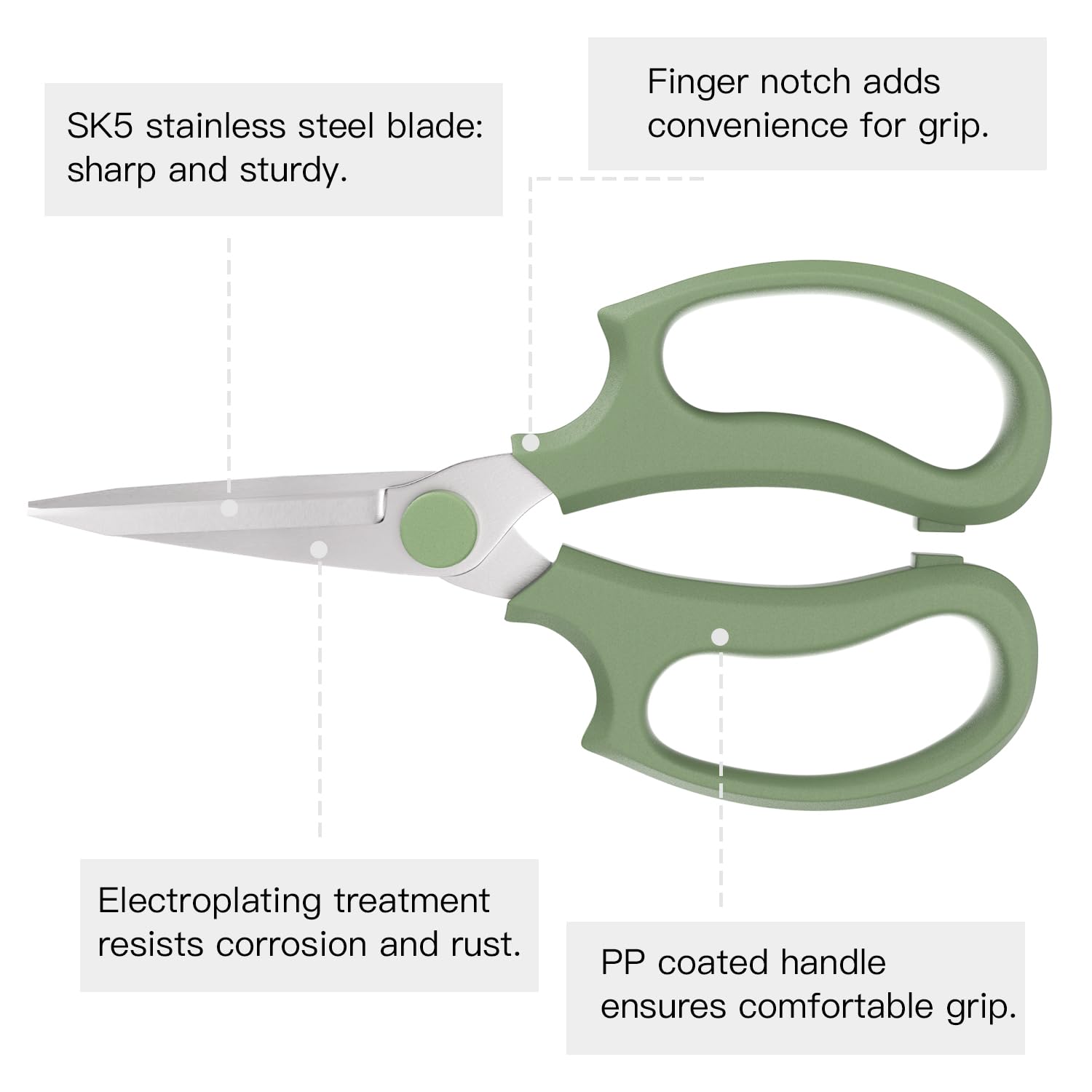 Housolution Flower Scissors lightweight design for easy handling during trimming