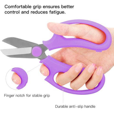 Housolution Flower Scissors plated steel surface resists rust and maintains sharpness over time.