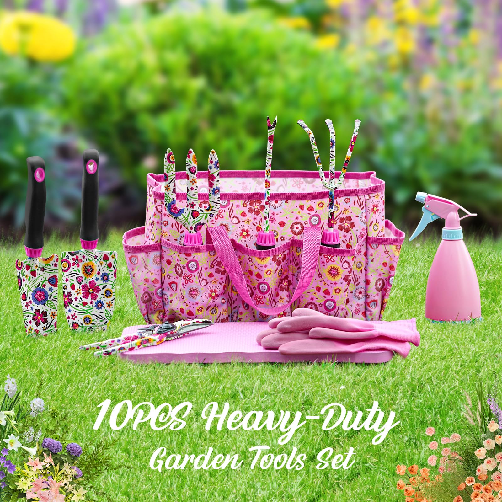Housolution gardening bag keeps tools organized and easy to carry.